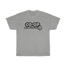 Load image into Gallery viewer, Unisex Heavy Cotton Tee - Large Retro Co-op Radio Logo
