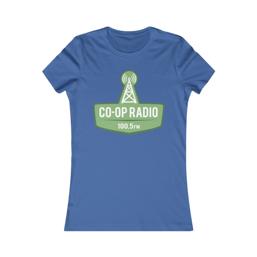 Women's Tee - Large Co-op Radio Logo in Green