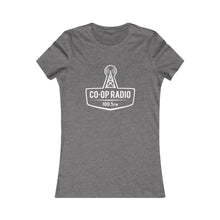 Load image into Gallery viewer, Women&#39;s Tee - Large Co-op Radio Logo in White
