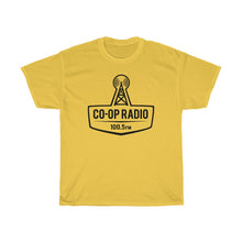 Load image into Gallery viewer, Unisex Heavy Cotton Tee - Large Co-op Radio Logo in Black
