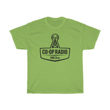 Load image into Gallery viewer, Unisex Heavy Cotton Tee - Large Co-op Radio Logo in Black
