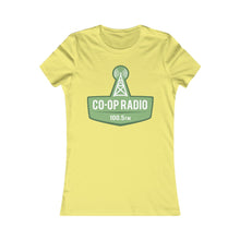 Load image into Gallery viewer, Women&#39;s Tee - Large Co-op Radio Logo in Green
