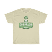 Load image into Gallery viewer, Unisex Heavy Cotton Tee - Large Co-op Radio Logo in Green
