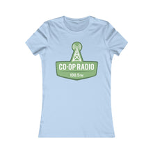 Load image into Gallery viewer, Women&#39;s Tee - Large Co-op Radio Logo in Green
